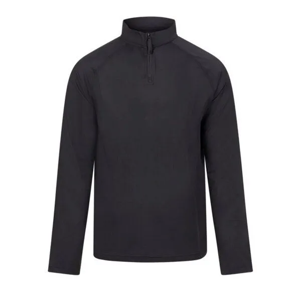 Just Cool Just Cool Lightweight Sweatshirt Half-Zip-Reißverschluss Atmungsaktiv Feuchtigkeitsregulierend Trainingsshirt Langarm, Schwarz (jet), – Produktbild 1 von 3