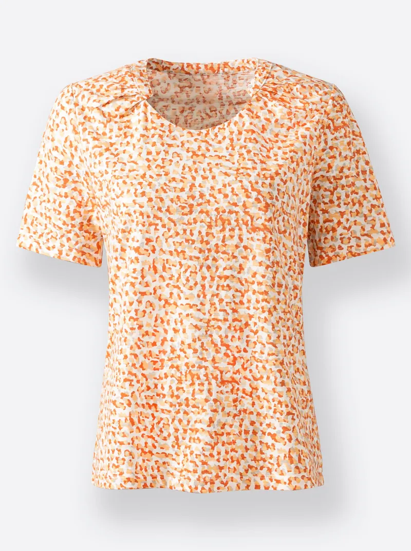 Witt Print-Shirt apricot-bedruckt, Apricot-bedruckt, – Produktbild 2 von 2