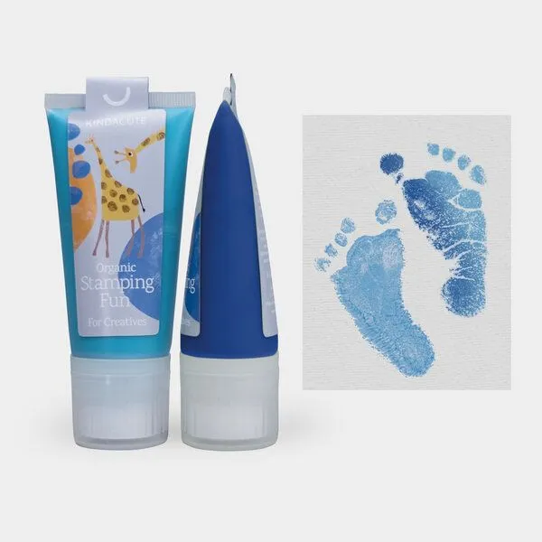 KINDACUTE KINDACUTE Bio Stempelspaß für Babys & Kids 2Choose, Breeze (tuerkis & navy), – Produktbild 1 von 4