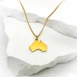 MOANINA MOANINA Kette Australien Kontinent - 925 Silber/18k Gold Vermeil - 3 Längen – Produktbild 1 von 1