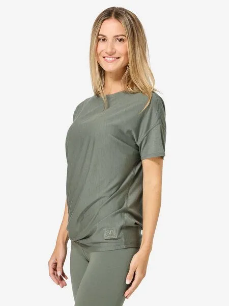 Super.Natural Super.Natural T-Shirt YOGA LOOSE BIO J TEE für Damen, Merino, Eucalyptus, – Produktbild 1 von 4