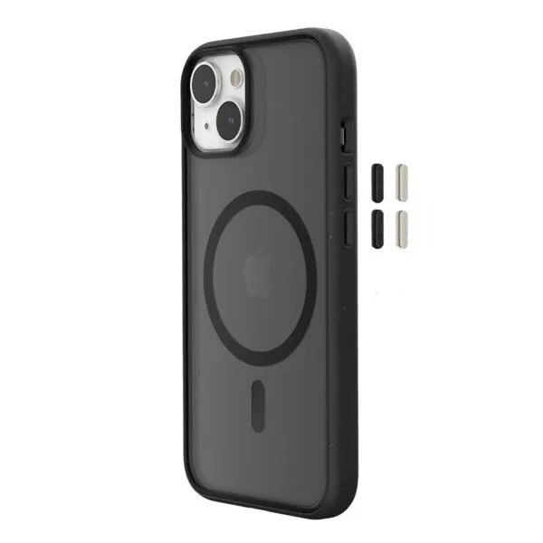 Woodcessories Woodcessories - Clear Case MagSafe - Durchsichtige iPhone Handyhülle mit Magnet - nachhaltig, Schwarz/matt, – Produktbild 1 von 4