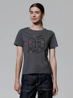 watapparel watapparel T-Shirt Frauen Peace Love – Produktbild 1 von 1