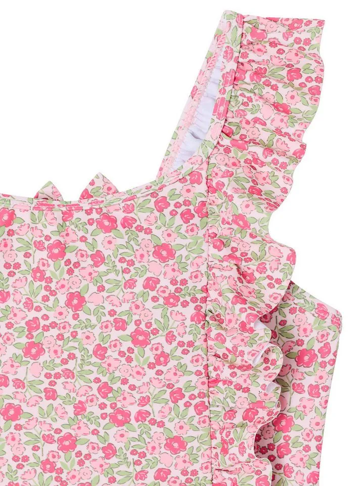 Vertbaudet Vertbaudet Badeanzug Badeanzug mit Blumen Mädchen, Rosa, – Produktbild 3 von 4