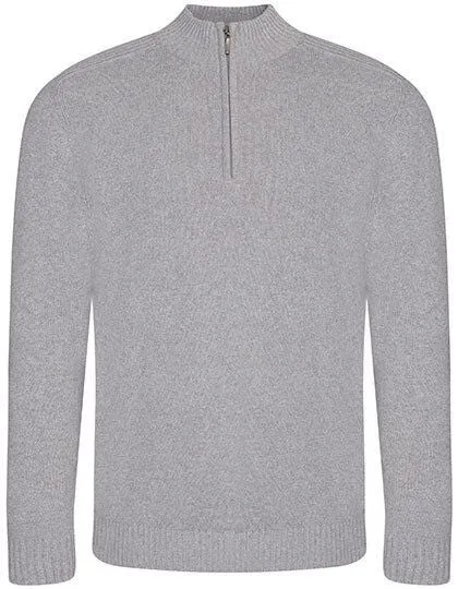 Ecologie by AWDis Ecologie by AWDis Wakhan 1/4 Zip Sustainable Sweater Troyer, Heather grey, – Produktbild 2 von 3