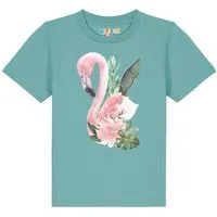 watabout kids watabout.kids T-Shirt Kinder Flamingo mit Blumen, Teal monstera, – Produktbild 1 von 1