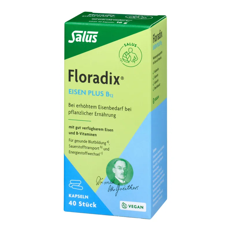 Floradix Floradix Eisen plus B12 vegan Kapseln – Produktbild 1 von 1
