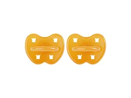 HEVEA HEVEA 2er-Pack Schnuller classic rund Krone ab 3 Monate, Naturkautschuk – Produktbild 1 von 1