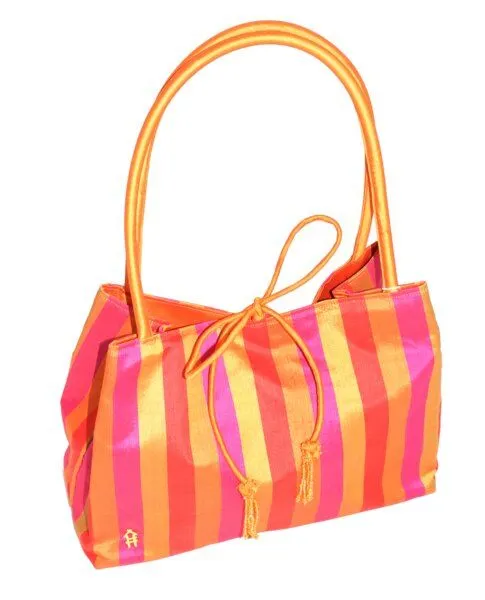 Schönes aus Indochina Schönes aus Indochina Handtasche mit Quasten aus Seide, Bunt, – Produktbild 3 von 4