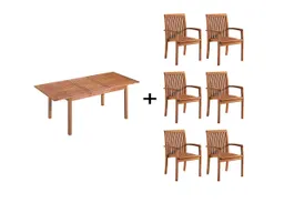 Rondo Gartenmöbel-Set 'Enya', 7-teilig, 6 Sessel, 1 Tisch – Produktbild 1 von 1