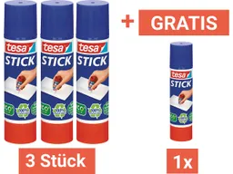 Tesa tesa 3er-Pack Klebestift "ecoLogo" 20 g + Gratis 1 tesa Klebestift – Produktbild 1 von 1