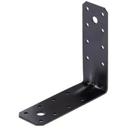 Alberts ALBERTS Schwerlast-Winkelverbinder, verzinkt, schwarz, TxHxB 125x125x45 mm – Produktbild 1 von 1
