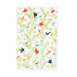 El Puente El Puente Grußkarte aus Papier mit Blumen- und Vogel-Motiv | Fair Trade & Handmade aus Indien – Produktbild 1 von 1