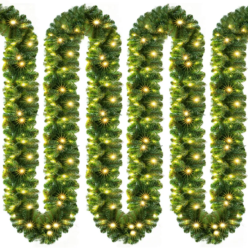 Casaria® Weihnachtsgirlande 5m In-/Outdoor, Grün, – Produktbild 1 von 2