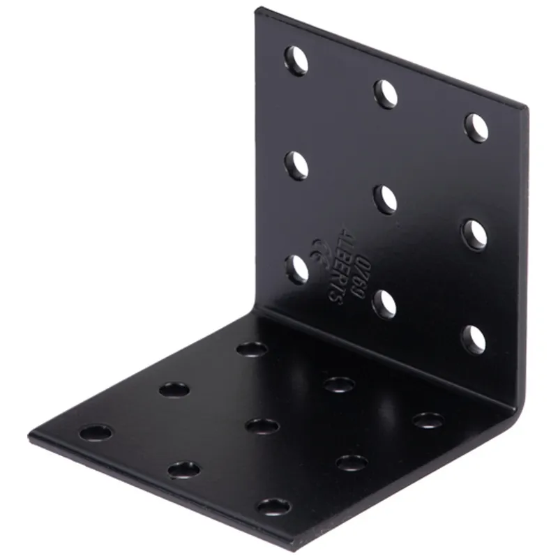 Alberts ALBERTS Lochplattenwinkel, sendzimirverzinkt, schwarz kunststoffbesch., TxHxB 60x60x60 mm – Produktbild 1 von 1