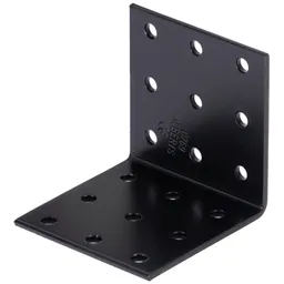 Alberts ALBERTS Lochplattenwinkel, sendzimirverzinkt, schwarz kunststoffbesch., TxHxB 60x60x60 mm – Produktbild 1 von 1
