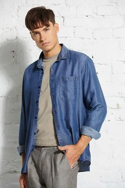 Wunderwerk Wunderwerk Herrenhemd aus Lyocell (TENCEL) Shirt TENCELdenim – Produktbild 1 von 1
