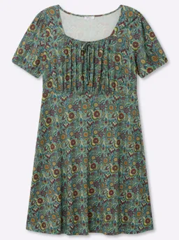 sheego Jerseykleid ozean-tiefblau-bedruckt – Produktbild 1 von 1