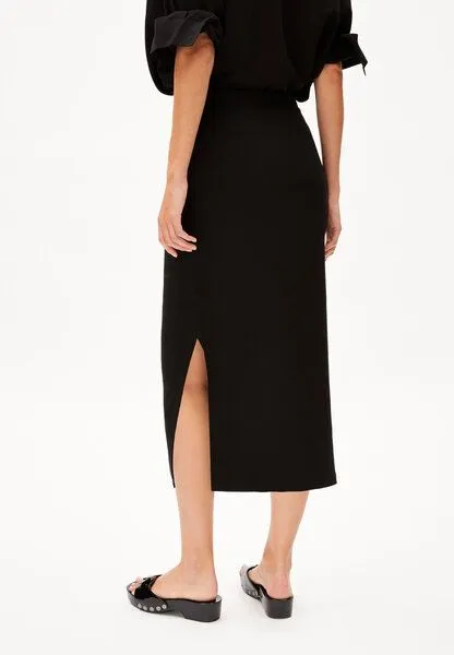 ARMEDANGELS ARMEDANGELS AZITAA RIB Damen Ripp-Jerseyrock aus Bio-Baumwoll Mix, Black, – Produktbild 2 von 4