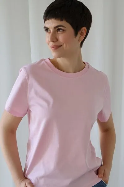 Kultgut Kultgut Unterziehshirt extra tailliert aus 100% Biobaumwolle & fairgehandelt / Atmungsaktiv& hautfreundlich, Rosa, – Produktbild 3 von 3