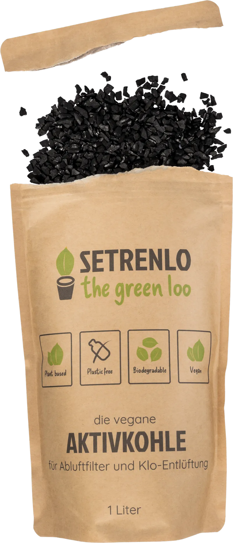 Setrenlo Setrenlo Vegane Aktivkohle für Abluftfilter und Klo-Entlüftung – Produktbild 2 von 2