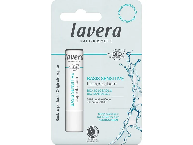 lavera lavera Bio-Lippenbalsam "basis sensitiv" - Neue Version, 4,5 g – Produktbild 1 von 2