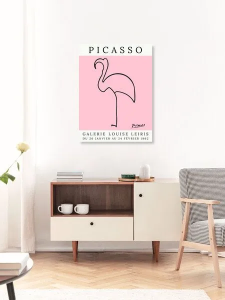 Photocircle Photocircle Poster / Leinwandbild - Picasso Flamingo – rosa – Produktbild 3 von 4