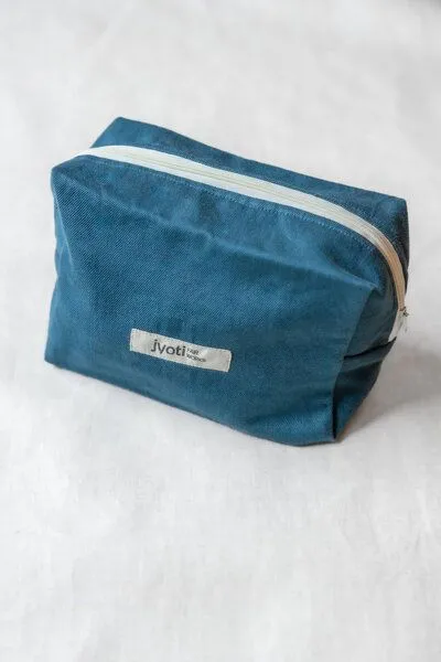 Jyoti - Fair Works Jyoti - Fair Works Baumwoll Kulturtasche Snaan, Ozean, – Produktbild 1 von 2