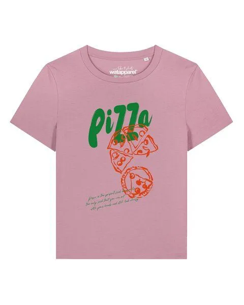 watapparel watapparel T-Shirt Frauen Pizza, Lilac dream, – Produktbild 1 von 2