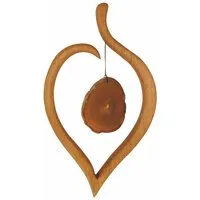 Dekoanhänger "Lindenblatt" aus Holz mit Aufhängungsfaden, natur – Produktbild 1 von 1