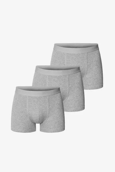 Bread & Boxers Bread & Boxers 3-Pack Boxershorts BRIEF aus Bio-Baumwolle, Grau (grey melange), – Produktbild 1 von 4