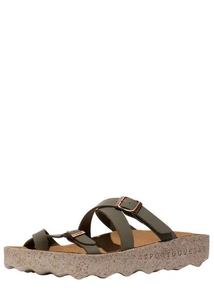 ASPORTUGUESAS ASPORTUGUESAS Damen Sandale Capri, Khaki, – Produktbild 1 von 4