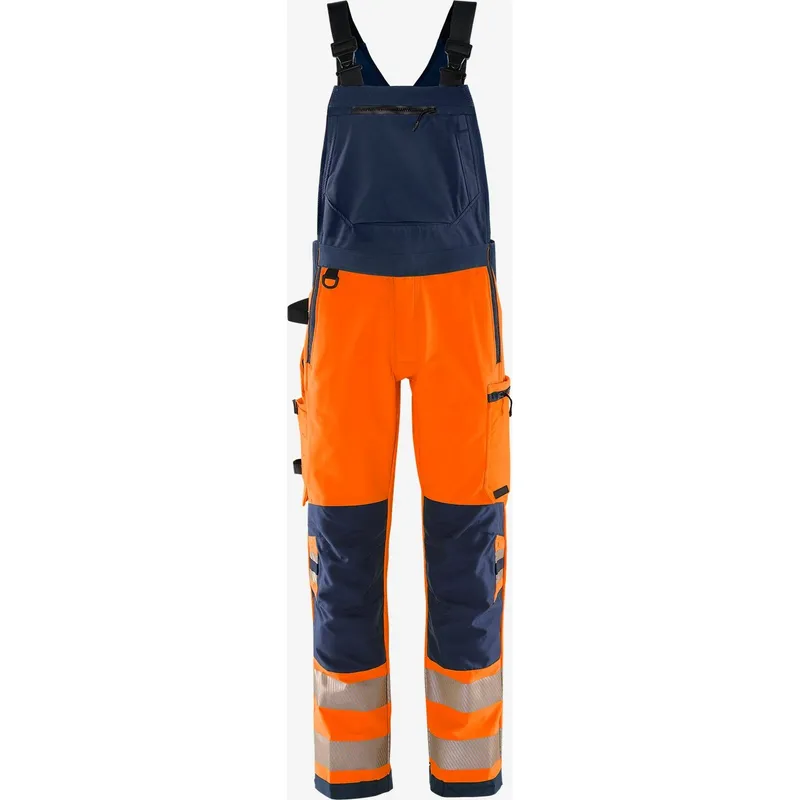 Fristads Warnschutz-Latzhose Klasse 2 Fristads Stretch 1031 GSTP, Orange, – Produktbild 1 von 2