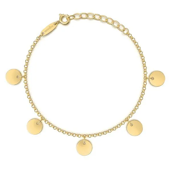 MOANINA MOANINA Armband Glow Mini Coins - 925 Silber/18k Gold Vermeil, Gold, – Produktbild 2 von 4
