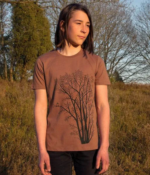 Cmig Cmig Kinder T-shirt Erle mit Elster, Caramel, – Produktbild 3 von 4