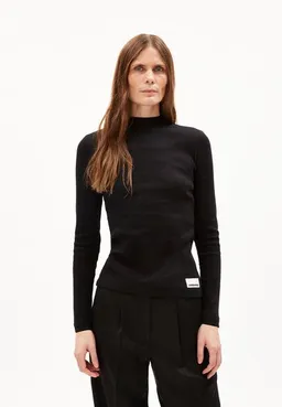 ARMEDANGELS ARMEDANGELS FATIMAARA Damen Ripp-Longsleeve Slim Fit aus Bio-Baumwoll Mix – Produktbild 1 von 1