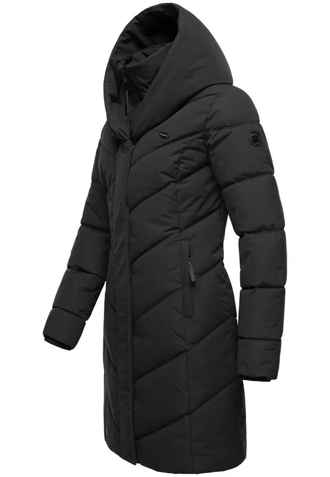 ragwear ragwear Steppmantel Natalka stylischer, gesteppter Winterparka mit gefütterter Kapuze, Schwarz, – Produktbild 2 von 3