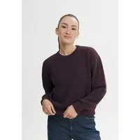 MELA MELA Strukturierter Strickpullover Style SURIYA aus 100% Bio-Baumwolle, Elderberry melange, – Produktbild 1 von 1