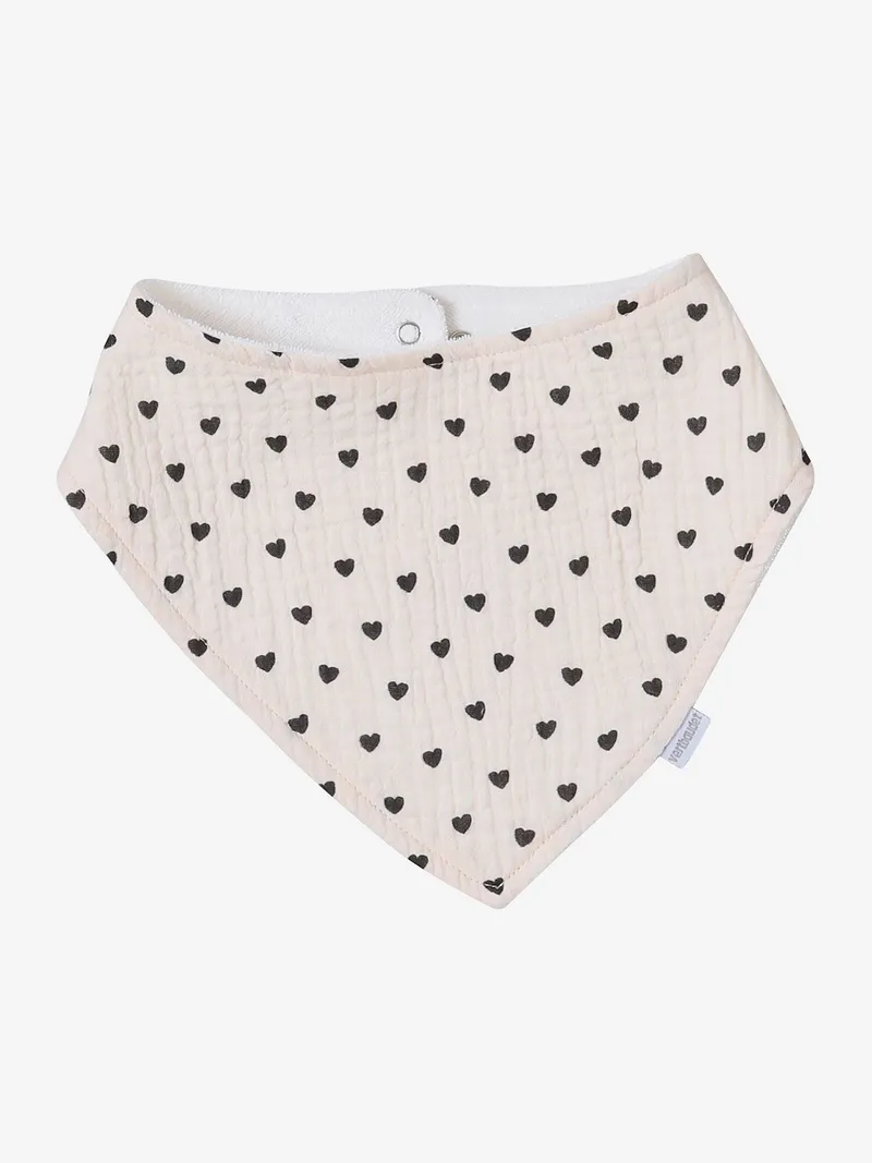 Vertbaudet 3er-Pack Baby Lätzchen, Pack wollweiß herzen/lovely le, – Produktbild 3 von 4