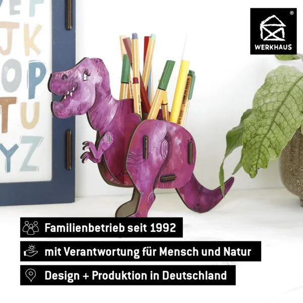 WERKHAUS WERKHAUS Stiftebox Dino | Tyrannosaurus – Produktbild 2 von 4