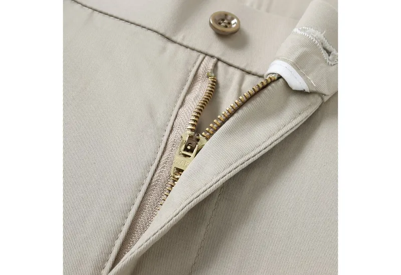 Allthemen Anzughose Herren Business Anzughose mit elastisch Lyocell-Mix Chinohose, Beige|weiß, – Produktbild 4 von 5
