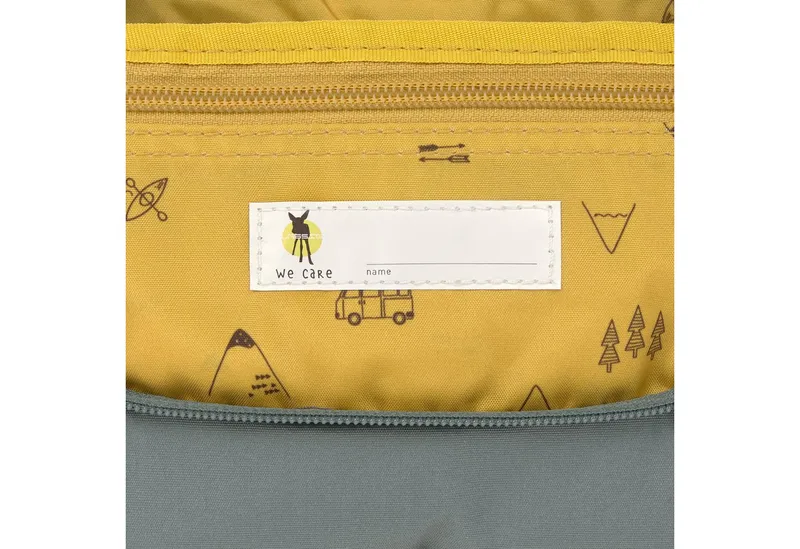 Lässig Lässig Kulturbeutel Adventure, Bus, Mini Washbag, PETA-approved vegan, Grau|grün, – Produktbild 4 von 5