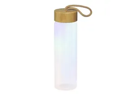 elasto elasto Trinkflasche 0,65 L Wasserflasche Bamboo Glasflsache, Made in Germany, Spülmaschinengeeignet, 100% recylebar, Becher – Produktbild 1 von 1