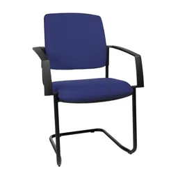 Topstar Topstar Freischwinger "BtoB 20" mit Armlehnen Rücken gepolstert dunkelblau, 2 Stk. – Produktbild 1 von 1