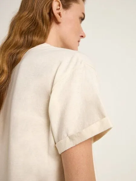 LANIUS LANIUS Statementshirt "READY" (OCS) aus Hanf und Bio-Baumwolle, Natural, – Produktbild 4 von 4