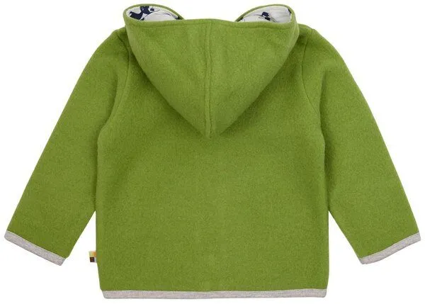 loud + proud loud + proud Baby & Kinder Jacke Wollfleece, GOTS-zertifiziert, Grass(grün), – Produktbild 2 von 2
