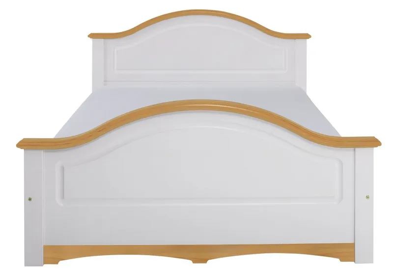 OTTO home Massivholzbett Konrad, hohe Belastbarkeit! FSC® zertifiziertes Massivholz (Breite/Belastbarkeit 180cm/220 KG, 140cm/180 KG), aus massivem Kiefernholz, FSC®-zertifiziert, INKLUSIVE Rollrost, Weiß, – Produktbild 1 von 8