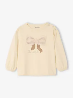 Vertbaudet Baby Shirt mit Tüll-Schleife vanille – Produktbild 1 von 1