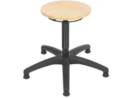 Drehhocker mit Sitz aus Buchenholz, höhe 410-600 mm – Produktbild 1 von 1