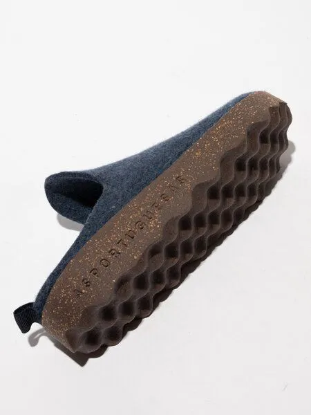 ASPORTUGUESAS ASPORTUGUESAS Filz Pantolette Come Herren, Blue, – Produktbild 4 von 4